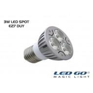 3 WATT LED SPOT AMPUL E27 DUY-MAVİ RENK-24V