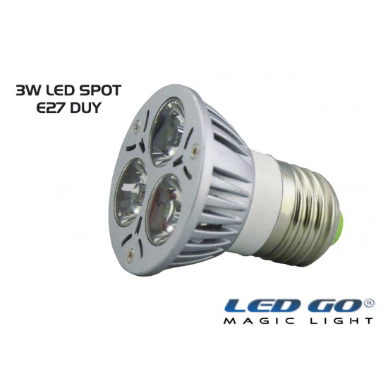 3 WATT LED SPOT AMPUL E27 DUY-YEŞİL RENK-24V