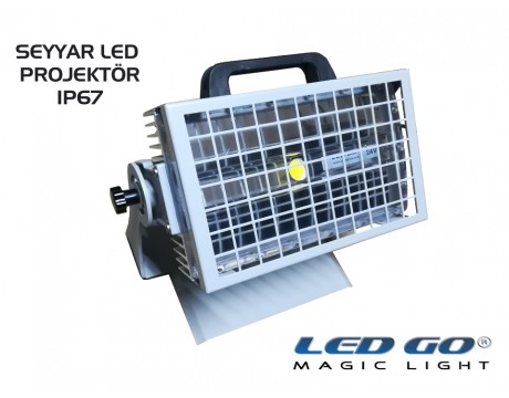 CPS-46-24V | Seyyar COBLED Projektör Polikarbon Camlı 24V AC-DC 46W IP67