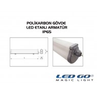 LET-20PCE | LED Polikarbon Gövdeli Etanj Armatür 20W IP65 620mm