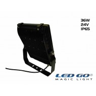 PP-36-24V LED PROJEKTÖR,42,5W,24V AC-DC,TEMPERLİ CAMLI,IP65