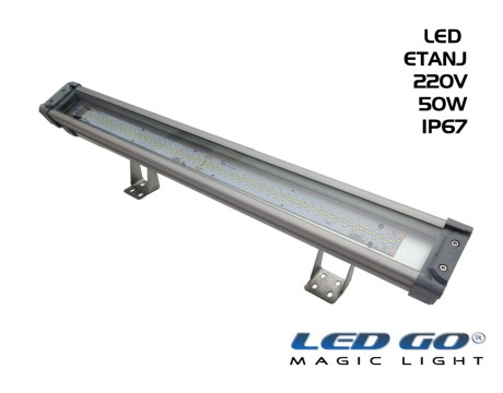 LET-50A | 50W,220V,TEMPERLİ CAMLI LED ETANJ ARMATÜR,IP67