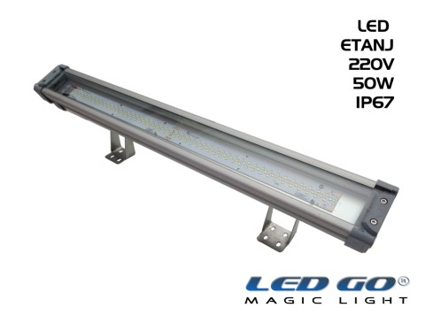 LET-50A | 50W,220V,TEMPERLİ CAMLI LED ETANJ ARMATÜR,IP67