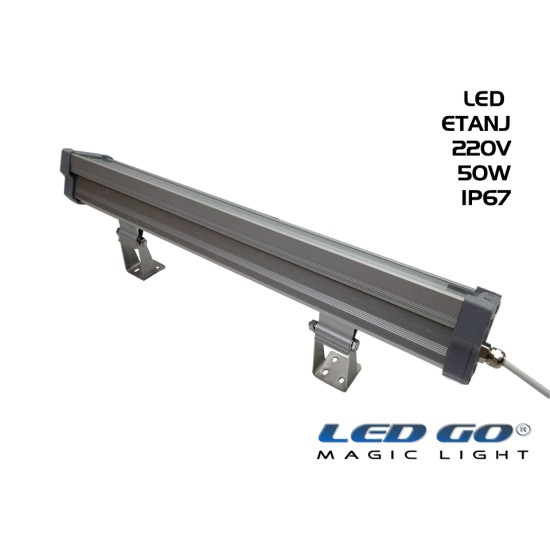 LET-50A | 50W,220V,TEMPERLİ CAMLI LED ETANJ ARMATÜR,IP67