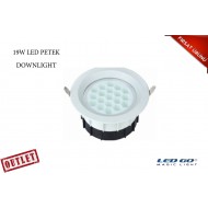 19W YUVARLAK PETEK LED DOWNLIGHT