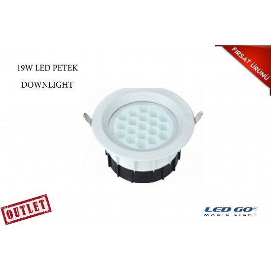 19W YUVARLAK PETEK LED DOWNLIGHT