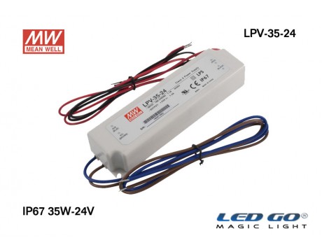 MEAN WELL  LPV-35-24 35 W, 24 V, 1.5 A,SABİT VOLTAJ