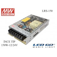 MEAN WELL LRS-150-24, 150W, 24 V, 6,5 A, SABİT VOLTAJ,İNCE TİP