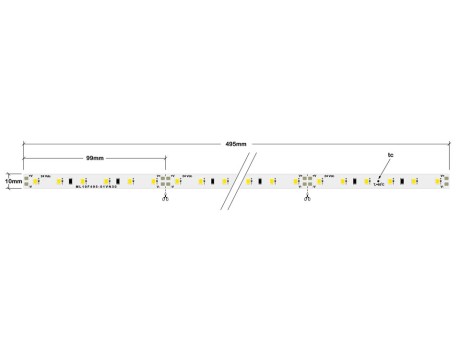 ML10C495-01VN30-24V |2835SMD LED Bar 24V DC 60LED 10X495mm